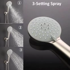 CASAINC Single-Handle 3-Spray Tub and Shower Faucet with 2.5 GPM 10 in. 3 Functions in Brushed Nickel (Valve Included) -Bathroom Faucets Store bushed nickel casainc bathtub shower faucet combos wf db96103bn 10 1f 1000