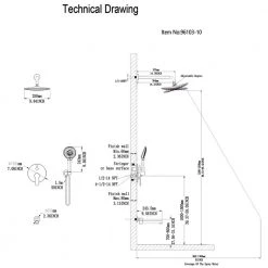 CASAINC Single-Handle 3-Spray Tub and Shower Faucet with 2.5 GPM 10 in. 3 Functions in Brushed Nickel (Valve Included) -Bathroom Faucets Store bushed nickel casainc bathtub shower faucet combos wf db96103bn 10 c3 1000