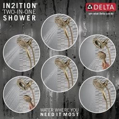 Delta Arvo In2ition Two-in-One Single-Handle 4-Spray Tub and Shower Faucet in Champagne Bronze (Valve Included) -Bathroom Faucets Store champagne bronze delta bathtub shower faucet combos 144840 cz i 40 1000