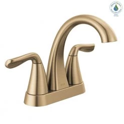 Delta Arvo 4 in. Centerset 2-Handle Bathroom Faucet in Champagne Bronze -Bathroom Faucets Store champagne bronze delta centerset bathroom faucets 25840lf cz 31 1000