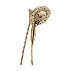 Delta In2ition 2-in-1 H2Okinetic 5-Spray Hand Shower and Shower Head Combo Kit in Champagne Bronze