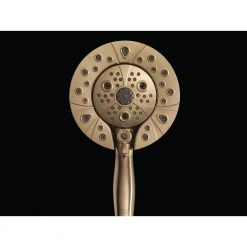 Delta In2ition 2-in-1 H2Okinetic 5-Spray Hand Shower and Shower Head Combo Kit in Champagne Bronze -Bathroom Faucets Store champagne bronze delta dual shower heads 58480 cz pk a0 1000