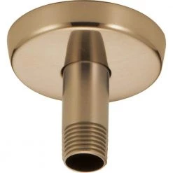 Delta 3 in. Ceiling-Mount Shower Arm and Flange in Champagne Bronze