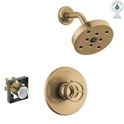 Delta Trinsic Single-Handle 1-Spray Shower Faucet in Champagne Bronze (Valve Included) -Bathroom Faucets Store champagne bronze delta shower faucets fvs2 tr2101 cz 31 1000