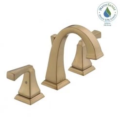 Delta Dryden 8 in. Widespread 2-Handle Bathroom Faucet with Metal Drain Assembly in Champagne Bronze -Bathroom Faucets Store champagne bronze delta widespread bathroom faucets 3551 czmpu dst 31 1000