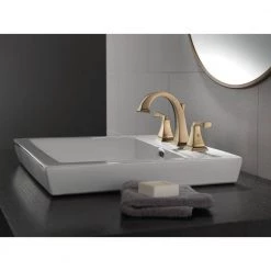 Delta Dryden 8 in. Widespread 2-Handle Bathroom Faucet with Metal Drain Assembly in Champagne Bronze -Bathroom Faucets Store champagne bronze delta widespread bathroom faucets 3551 czmpu dst 44 1000