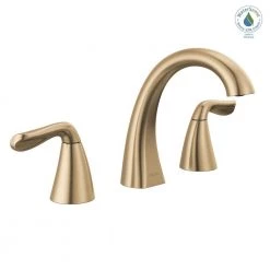 Delta Arvo 8 in. Widespread 2-Handle Bathroom Faucet in Champagne Bronze -Bathroom Faucets Store champagne bronze delta widespread bathroom faucets 35840lf cz 31 1000