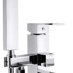 AKDY 1-Handle Freestanding Floor Mount Roman Tub Faucet Bathtub Filler with Waterfall Style and Hand Shower in Chrome -Bathroom Faucets Store chrome akdy roman tub faucets tf0019 77 1000