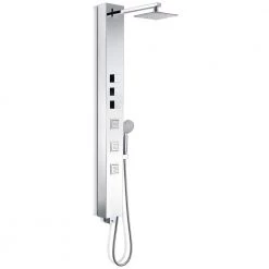 ANZZI Lann 53 in. 3-Jetted Full Body Shower Panel System with Heavy Rain Showerhead and Spray Wand in Chrome (Valve Included)