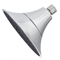 Brondell 1-Spray 6.5 in. Single Wall Mount Fixed Rain Shower Head in Chrome -Bathroom Faucets Store chrome brondell fixed shower heads fsh25 cb 40 1000