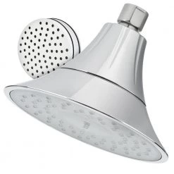 Brondell 1-Spray 6.5 in. Single Wall Mount Fixed Rain Shower Head in Chrome