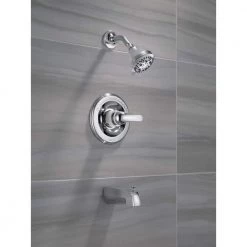 Delta Classic Single-Handle 5-Spray Tub and Shower Faucet in Chrome (Valve Included) -Bathroom Faucets Store chrome delta bathtub shower faucet combos 134900 a 1f 1000