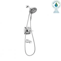 Delta Vesna In2ition 2-in-1 Single-Handle 5-Spray Tub and Shower Faucet in Chrome (Valve Included) -Bathroom Faucets Store chrome delta bathtub shower faucet combos 144789 i 31 1000