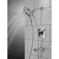 Delta Vesna In2ition 2-in-1 Single-Handle 5-Spray Tub and Shower Faucet in Chrome (Valve Included) -Bathroom Faucets Store chrome delta bathtub shower faucet combos 144789 i 77 1000
