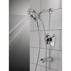 Delta Vesna In2ition 2-in-1 Single-Handle 5-Spray Tub and Shower Faucet in Chrome (Valve Included) -Bathroom Faucets Store chrome delta bathtub shower faucet combos 144789 i c3 1000