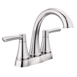 Delta Casara 4 in. Centerset Double Handle Bathroom Faucet in Polished Chrome
