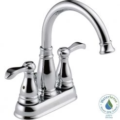 Delta Porter 4 in. Centerset 2-Handle High-Arc Bathroom Faucet in Chrome
