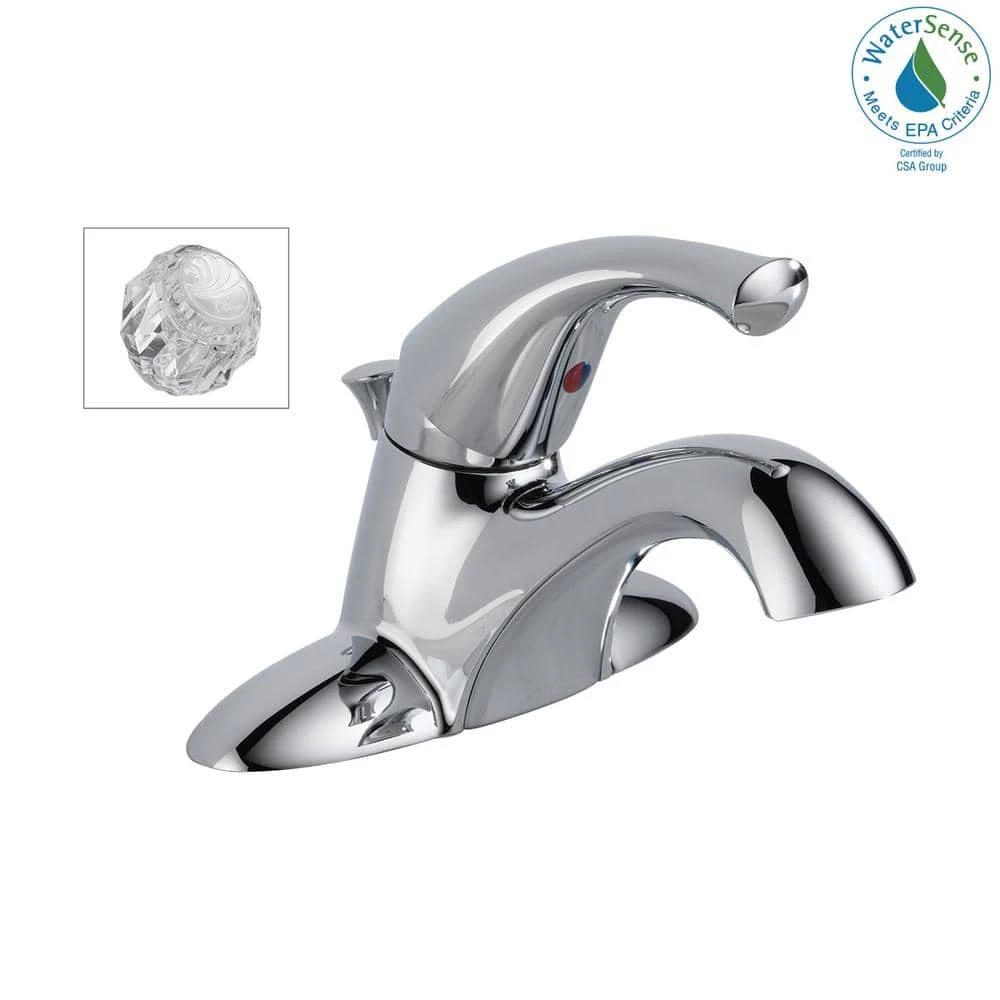Delta Classic 4 in. Centerset Single-Handle Bathroom Faucet in Chrome 6 Delta Classic 4 in. Centerset Single-Handle Bathroom Faucet in Chrome - Image 6