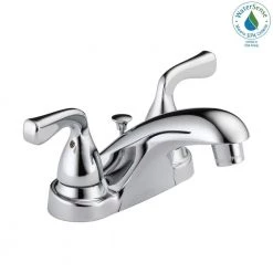 Delta Foundations 4 in. Centerset 2-Handle Bathroom Faucet in Chrome -Bathroom Faucets Store chrome delta centerset bathroom faucets b2511lf ppu eco 31 1000