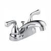 Delta Foundations 4 in. Centerset 2-Handle Bathroom Faucet in Chrome