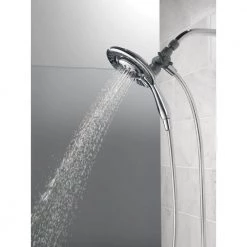 Delta In2ition Two-in-One 4-Spray 6.1 in. Dual Wall Mount Fixed and Handheld Shower Head in Chrome -Bathroom Faucets Store chrome delta dual shower heads 75486c 4f 1000