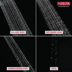 Delta In2ition Two-in-One 4-Spray 6 in. Dual Wall Mount Fixed and Handheld Shower Head in Chrome -Bathroom Faucets Store chrome delta dual shower heads 75494 c3 1000