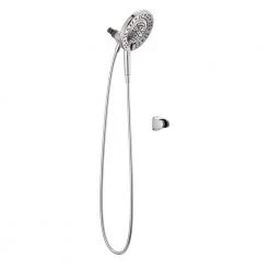 Delta In2ition 2-in-1 7-Spray Patterns 7.88 in. Wall Mount Dual Shower Heads with MagnaTite Docking in Chrome