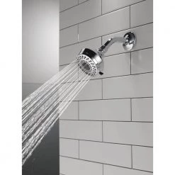 Delta 3-Spray 3-5/8 in. Single Fixed Shower Head Wall Mount in Chrome -Bathroom Faucets Store chrome delta fixed shower heads 75301 44 1000