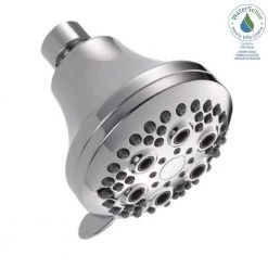 Delta 5-Spray Patterns with 1.75 GPM 3-3/18 in. Wall Mount Fixed Shower Head in Chrome 21 Delta 5-Spray Patterns with 1.75 GPM 3-3/18 in. Wall Mount Fixed Shower Head in Chrome -Bathroom Faucets Store chrome delta fixed shower heads 75556 31 1000
