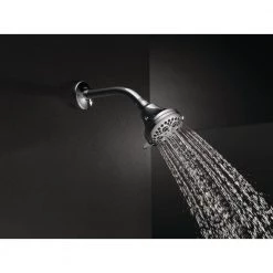 Delta 5-Spray Patterns with 1.75 GPM 3-3/18 in. Wall Mount Fixed Shower Head in Chrome 18 Delta 5-Spray Patterns with 1.75 GPM 3-3/18 in. Wall Mount Fixed Shower Head in Chrome -Bathroom Faucets Store chrome delta fixed shower heads 75556 44 1000