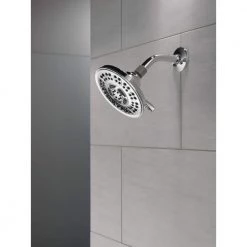 Delta 8-Spray Patterns 6 in. Wall Mount Fixed Shower Head in Chrome -Bathroom Faucets Store chrome delta fixed shower heads 75899 1d 1000