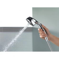 Delta 7-Spray 3.4 in. Single Wall Mount Handheld Shower Head in Chrome -Bathroom Faucets Store chrome delta handheld shower heads 75701c 66 1000