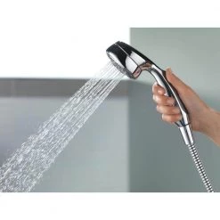 Delta 7-Spray 3.4 in. Single Wall Mount Handheld Shower Head in Chrome -Bathroom Faucets Store chrome delta handheld shower heads 75701c a0 1000