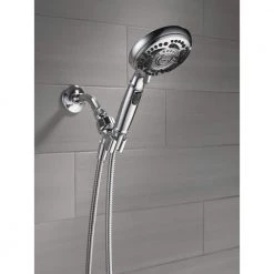 Delta 7-Spray 4.8 in. Single Wall Mount Handheld Shower Head in Chrome -Bathroom Faucets Store chrome delta handheld shower heads 75704 66 1000