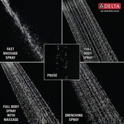 Delta Classic Single-Handle 5-Spray Shower Faucet with Stops in Chrome (Valve Included) -Bathroom Faucets Store chrome delta shower faucets 132900 a ws 4f 1000