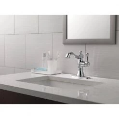 Delta Cassidy Single Hole Single-Handle Bathroom Faucet with Metal Drain Assembly in Chrome -Bathroom Faucets Store chrome delta single hole bathroom faucets 597lf mpu 44 1000