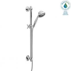 Delta 7-Spray Slide Bar Hand Shower in Chrome -Bathroom Faucets Store chrome delta wall bar shower kits 51708 31 1000