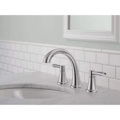 Delta Casara 8 in. Widespread Double Handle Bathroom Faucet in Polished Chrome -Bathroom Faucets Store chrome delta widespread bathroom faucets 35862lf 31 1000