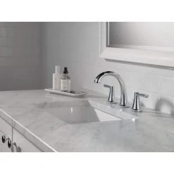 Delta Casara 8 in. Widespread Double Handle Bathroom Faucet in Polished Chrome -Bathroom Faucets Store chrome delta widespread bathroom faucets 35862lf 44 1000