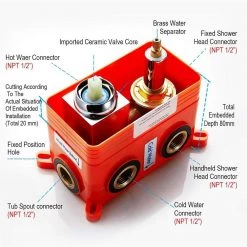 ELLO&ALLO 2-Handle 2-Spray Tub and Shower Faucet Handheld Shower Combo with 10 in. Rain Shower Head in Chrome (Valve Included) -Bathroom Faucets Store chrome ello allo bathtub shower faucet combos es c s5160 fa 1000