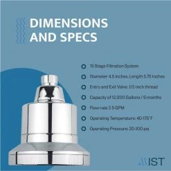 Mist Water Softening Chrome Shower Head with a Replaceable filter, Effectively Removes Chlorine and Bad Odor -Bathroom Faucets Store chrome fixed shower heads mss081 76 1000