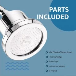 Mist Water Softening Chrome Shower Head with a Replaceable filter, Effectively Removes Chlorine and Bad Odor -Bathroom Faucets Store chrome fixed shower heads mss081 fa 1000