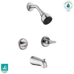 Glacier Bay Aragon 2-Handle 1-Spray Tub and Shower Faucet in Chrome (Valve Included) -Bathroom Faucets Store chrome glacier bay bathtub shower faucet combos hd833x 0001 c3 1000