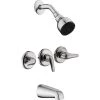 Glacier Bay Aragon 3-Handle 1-Spray Tub and Shower Faucet in Chrome (Valve Included)