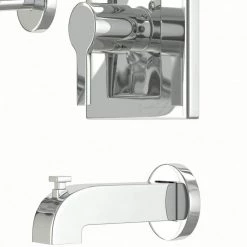 Glacier Bay Modern Single-Handle 1-Spray Tub and Shower Faucet in Chrome (Valve Included) -Bathroom Faucets Store chrome glacier bay bathtub shower faucet combos hd873x 6201 77 1000