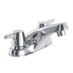 Glacier Bay Aragon 4 in. Centerset 2-Handle Low-Arc Bathroom Faucet without Pop-Up Drain in Chrome -Bathroom Faucets Store chrome glacier bay centerset bathroom faucets hd67090w 5501 66 1000