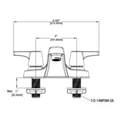 Glacier Bay Aragon 4 in. Centerset 2-Handle Low-Arc Bathroom Faucet without Pop-Up Drain in Chrome -Bathroom Faucets Store chrome glacier bay centerset bathroom faucets hd67090w 5501 fa 1000