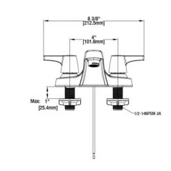 Glacier Bay Aragon 4 in. Centerset 2-Handle Low-Arc Bathroom Faucet with Pop-Up Drain in Chrome -Bathroom Faucets Store chrome glacier bay centerset bathroom faucets hd67090w 6b01 fa 1000