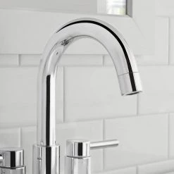 Glacier Bay Dorind 4 in. Centerset 2-Handle High-Arc Bathroom Faucet in Chrome -Bathroom Faucets Store chrome glacier bay centerset bathroom faucets hd67110w 6001 40 1000