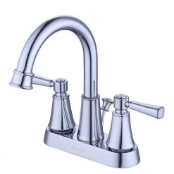 Glacier Bay Melina 4 in. Centerset Double Handle High-Arc Bathroom Faucet in Chrome
